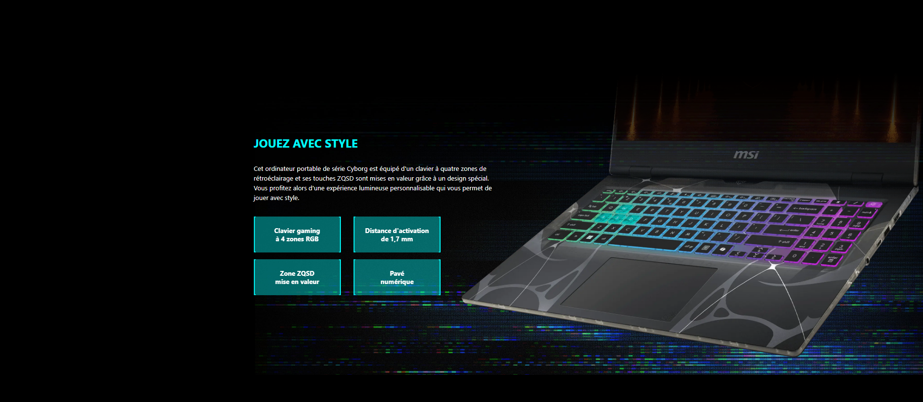 MSI Cyborg 15 - Vue 2